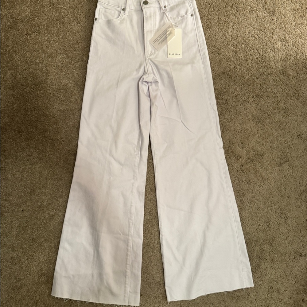 Dear John White Wide Leg Jeans